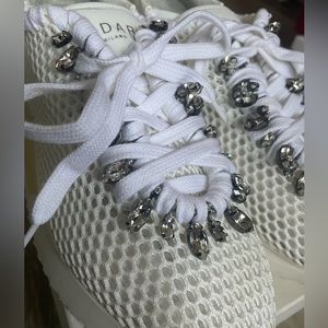 Judari net crystal white sneakers